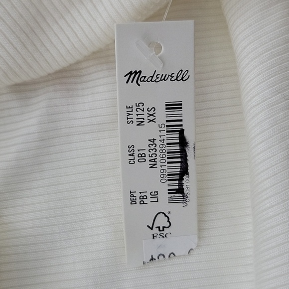 Madewell‎ Raglan Supercropped Tee in Lighthouse size XXSmall NWT NJ125 - Picture 10 of 12